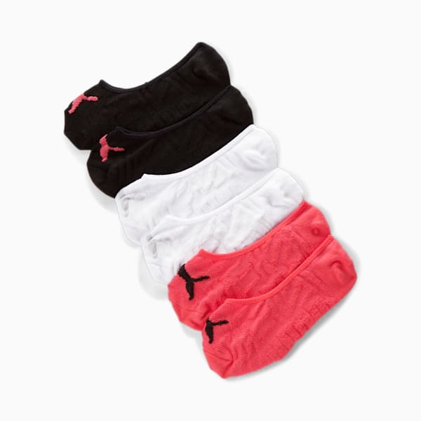 Girls' Liner Socks [6 Pack], BRIGHT PINK, extralarge